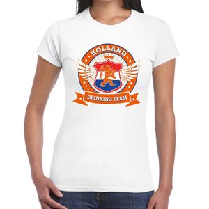 Holland drinking team t-shirt wit dames 2XL  -