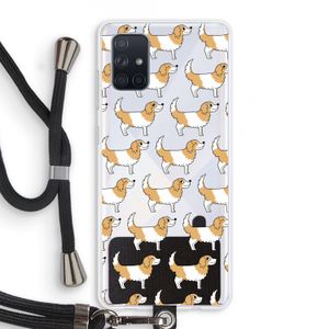 Doggy: Samsung Galaxy A71 Transparant Hoesje met koord
