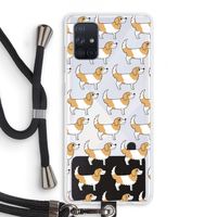 Doggy: Samsung Galaxy A71 Transparant Hoesje met koord