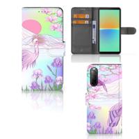 Sony Xperia 10 IV | Telefoonhoesje | Met pasjeshouder | Bird