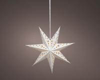 Papieren kerstster led 38 cm wit