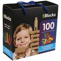 bouwplankjes gekleurd, 100 stuks bouwplankjes gekleurd, 100 stuks