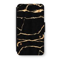 Gouden marmer: iPhone X Flip Hoesje