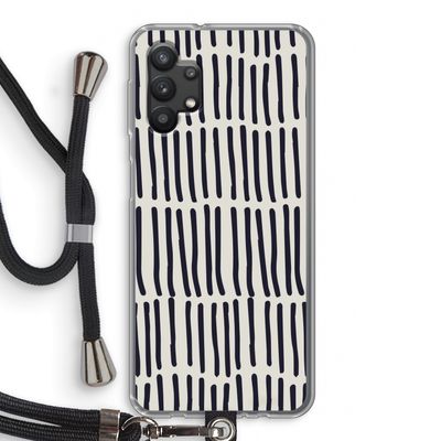 Moroccan stripes: Samsung Galaxy A32 5G Transparant Hoesje met koord