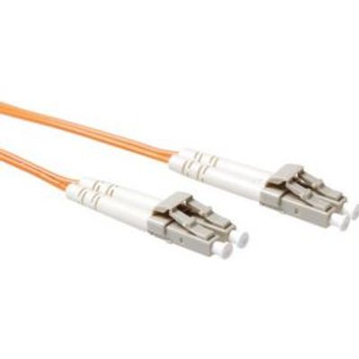 ACT 0,5 meter LSZH Multimode 62.5/125 OM1 glasvezel patchkabel duplex met LC connectoren