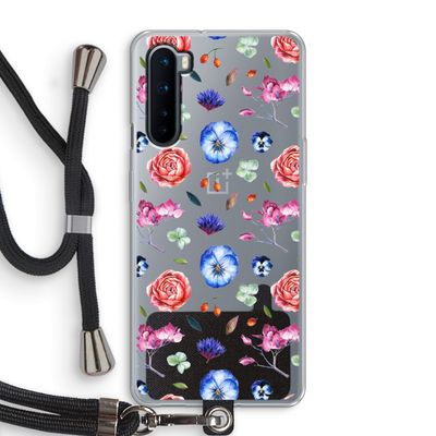 Bloemetjes: OnePlus Nord Transparant Hoesje met koord