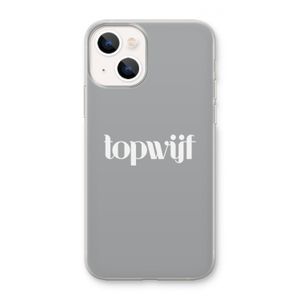 Topwijf Grijs Wit: iPhone 13 mini Transparant Hoesje