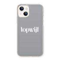 Topwijf Grijs Wit: iPhone 13 mini Transparant Hoesje