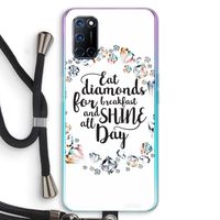 Diamonds: Oppo A92 Transparant Hoesje met koord