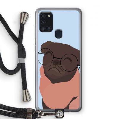 Ludo: Samsung Galaxy A21s Transparant Hoesje met koord