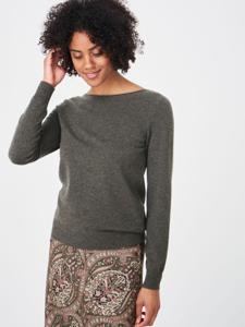 Cashmere trui met boothals