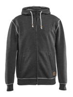 Blåkläder Hooded Sweatshirt met rits 33981157 | Zwart Mêlee | Maat 3XL - 7330509478127