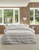 Rivièra Maison Riviera Maison Dekbedovertrek Striped - Zand 140x200/220 cm