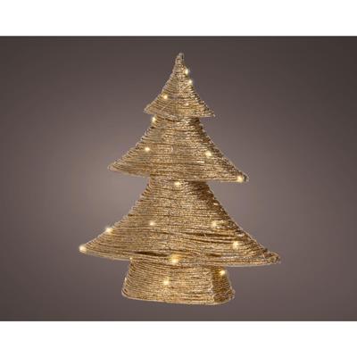 everlands kunstkerstboom papier goud LED 10x34x40cm
