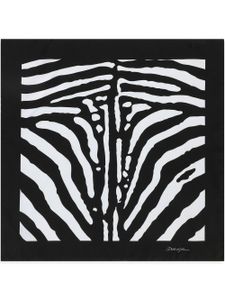 Dolce & Gabbana foulard en serge à imprimé zébré - Noir