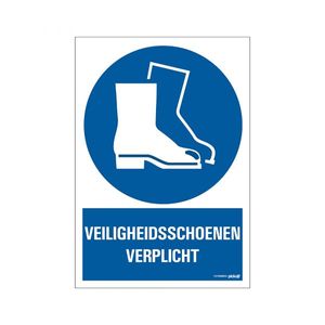 Bord Veiligheidsschoenen verplicht - 230x330 mm.