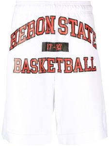 Heron Preston short de sport à logo imprimé - Blanc