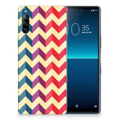 Sony Xperia L4 | TPU bumper | Zigzag Multi Color