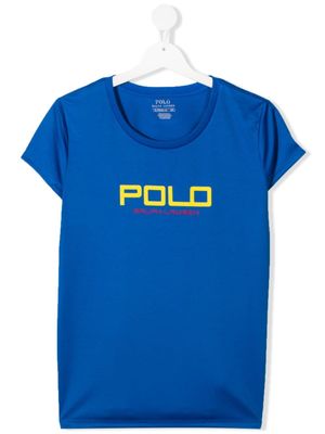POLO RALPH LAUREN KIDS t-shirt à logo imprimé - Bleu