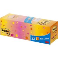 Memoblok 3M Post-it 654 76x76mm neon assorti 21 + 3 gratis