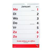 Kalender 2026 met grote letters en cijfers qua | 10 stuks