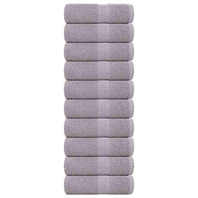 VidaXL Washandjes 10 stuks frogn grijs 30x30 cm 100% katoen