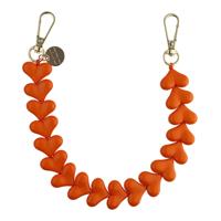 Telefoonkoord Heart - Oranje - Goud Telefoonkoord Heart - Oranje - Goud