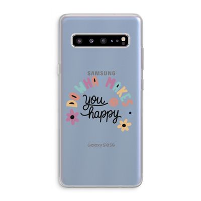 Happy days: Samsung Galaxy S10 5G Transparant Hoesje