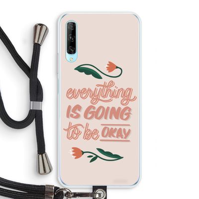 Optimistic flower girl: Huawei P Smart Pro Transparant Hoesje met koord