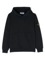 Stone Island Junior hoodie à patch Compass - Bleu - thumbnail