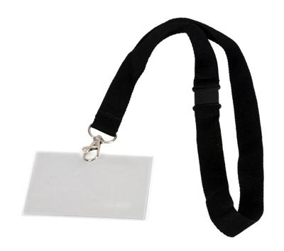 Badge pashouder europel met koord 90x60mm