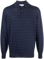 Brunello Cucinelli pull en maille fine à manches longues - Bleu