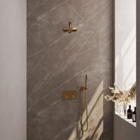 Thermostatische Inbouwdoucheset Brauer Carving Recht Met Drukknoppen Goud (Alle Opties)
