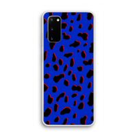 Blue Leopard: Samsung Galaxy S20 Transparant Hoesje