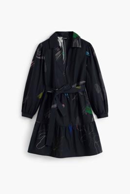 Kort overhemdjurk - BLACK - XL