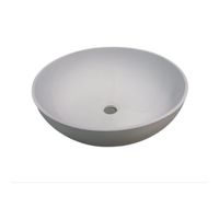 Waskom Njoy Solidthin Rond 39 cm Met Pop-Up Solid Surface Mat Wit Sanimex