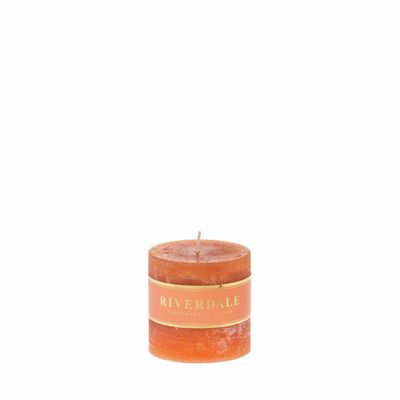Riverdale Kaars Pillar burnt orange 7x7cm Riverdale Kaars Pillar burnt orange 7x7cm