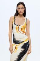 Top met bandjes en print - YELLOW - XL