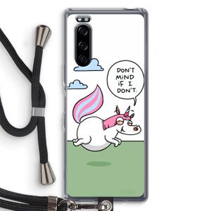 Unicorn: Sony Xperia 5 Transparant Hoesje met koord