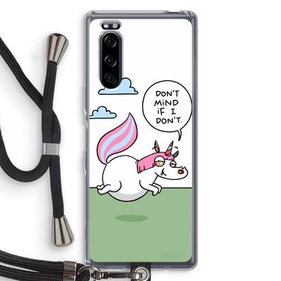 Unicorn: Sony Xperia 5 Transparant Hoesje met koord