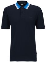 BOSS t-shirt à col nervuré - Bleu