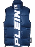 Philipp Plein gilet matelassé à col montant - Bleu