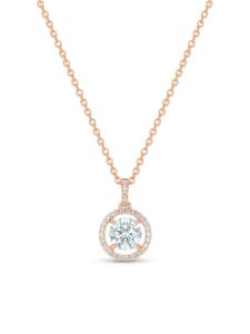 DE BEERS collier Aura à pendentif en or rose 18ct pavé de diamants