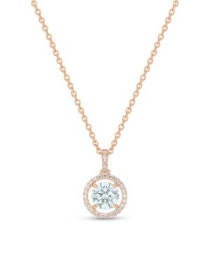 De Beers Jewellers collier Aura en or rose 18ct à pendentif orné de diamants