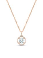 DE BEERS collier Aura à pendentif en or rose 18ct pavé de diamants - thumbnail