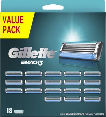 Gillette Gillette Mach3 Scheermesjes Voordeelpakket - 18 Stuks