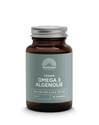 Mattisson Vegan omega 3 algenolie EPA 150mg&DHA 100mg