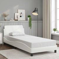 Bedframe "Dover" kunstleer wit 90x200 cm