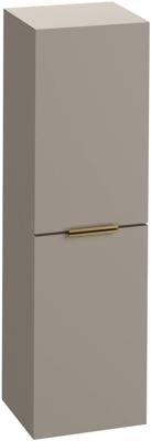 Saqu Lima halfhoge kast met messing greep 35x32x120cm mat greige