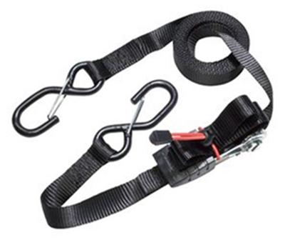 Masterlock Set of 2 ratchet tie downs with S hooks 4,25m - colour : black - 2 pac - 3066EURDAT